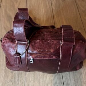 RUDSAK Deep Red Leather Shoulder Bag